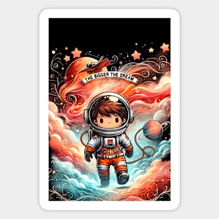 Cute Cosmic Adventure Boy in the Stars Magnet